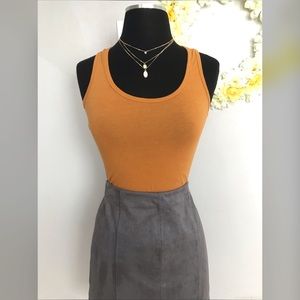 Discovery Dark Yellow Camisole Crop Top